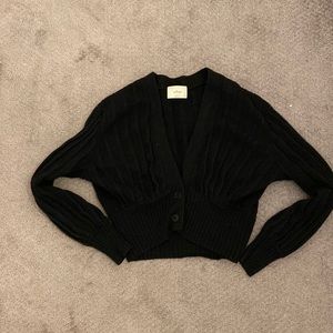 Black Wilfred cropped cardigan.